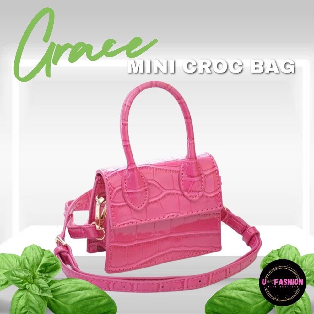 BRAND NEW Mini croc bag… straps can be worn on or off.